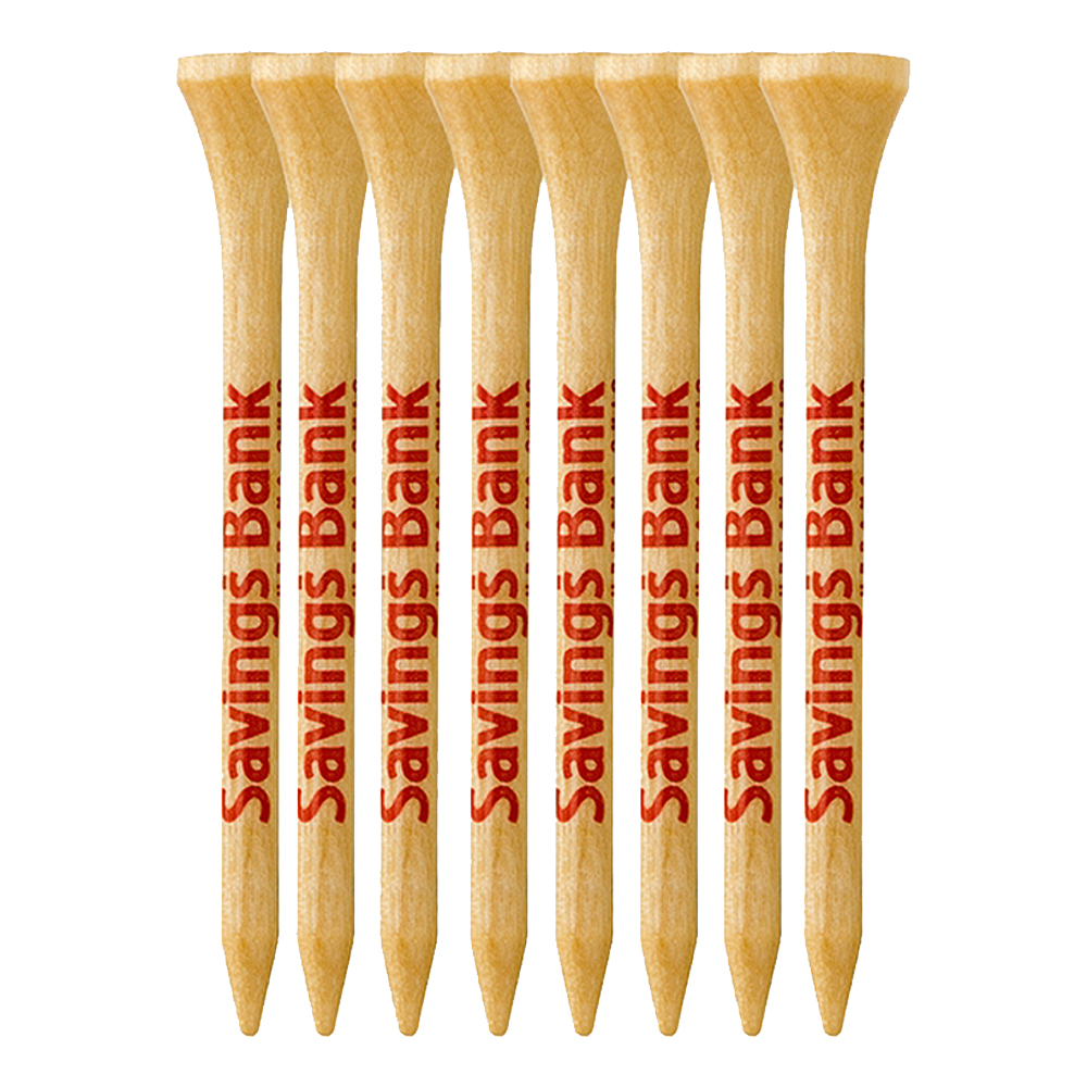 8 Pack of Wood Golf Tees (2 3/4")