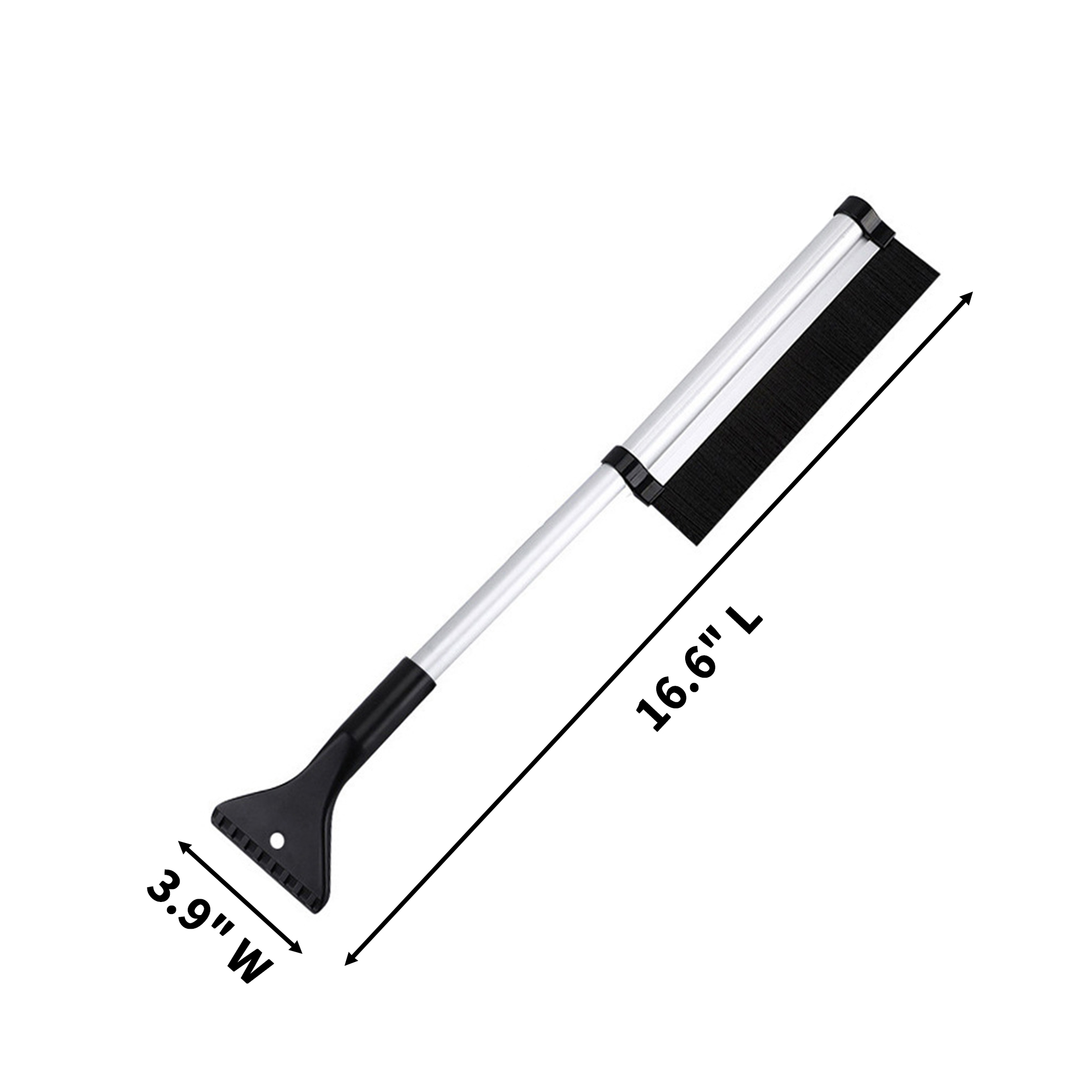 Extendable Snow Brush With Ice Scraper 16.6" To 23.6" 4
