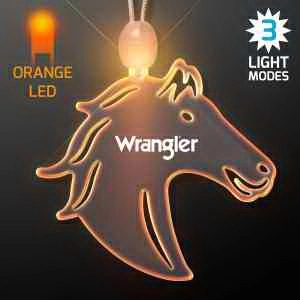 Acrylic Horse Head Shape Necklace with LED 6