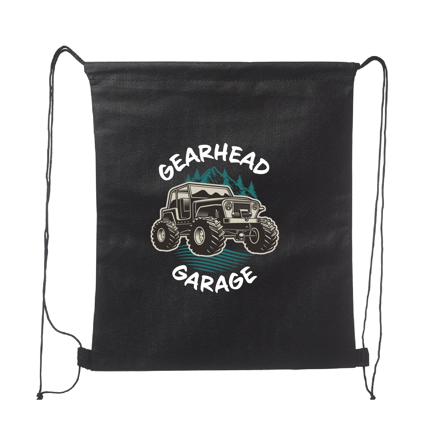 Wanderlust Non-Woven Drawstring Backpack (Full Color Imprint) 3