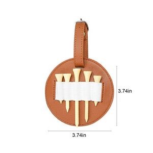 Premium Durable PU Leather Golf Tee Holder 4