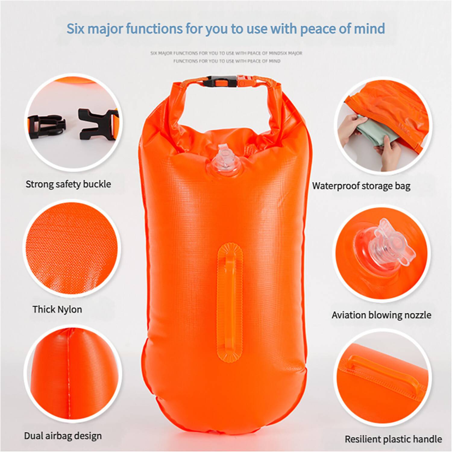 20L Large Swim Buoy Safety Float w/ Storage 6