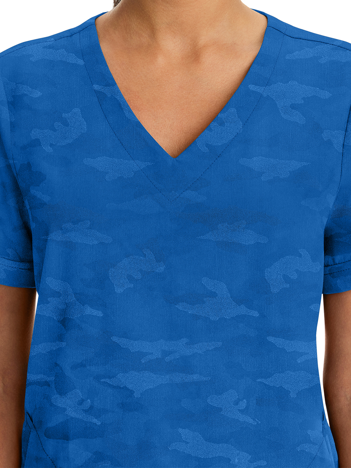 Healing Hands - HH PL Jacquard - Women's 2-Pocket Joy Camo V-Neck Top 22