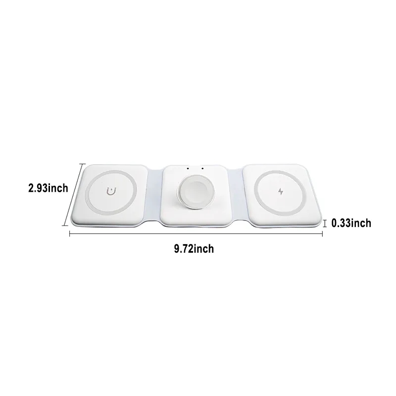 Foldable Travel 3in1 Wireless Charger for Multiple Devices 5