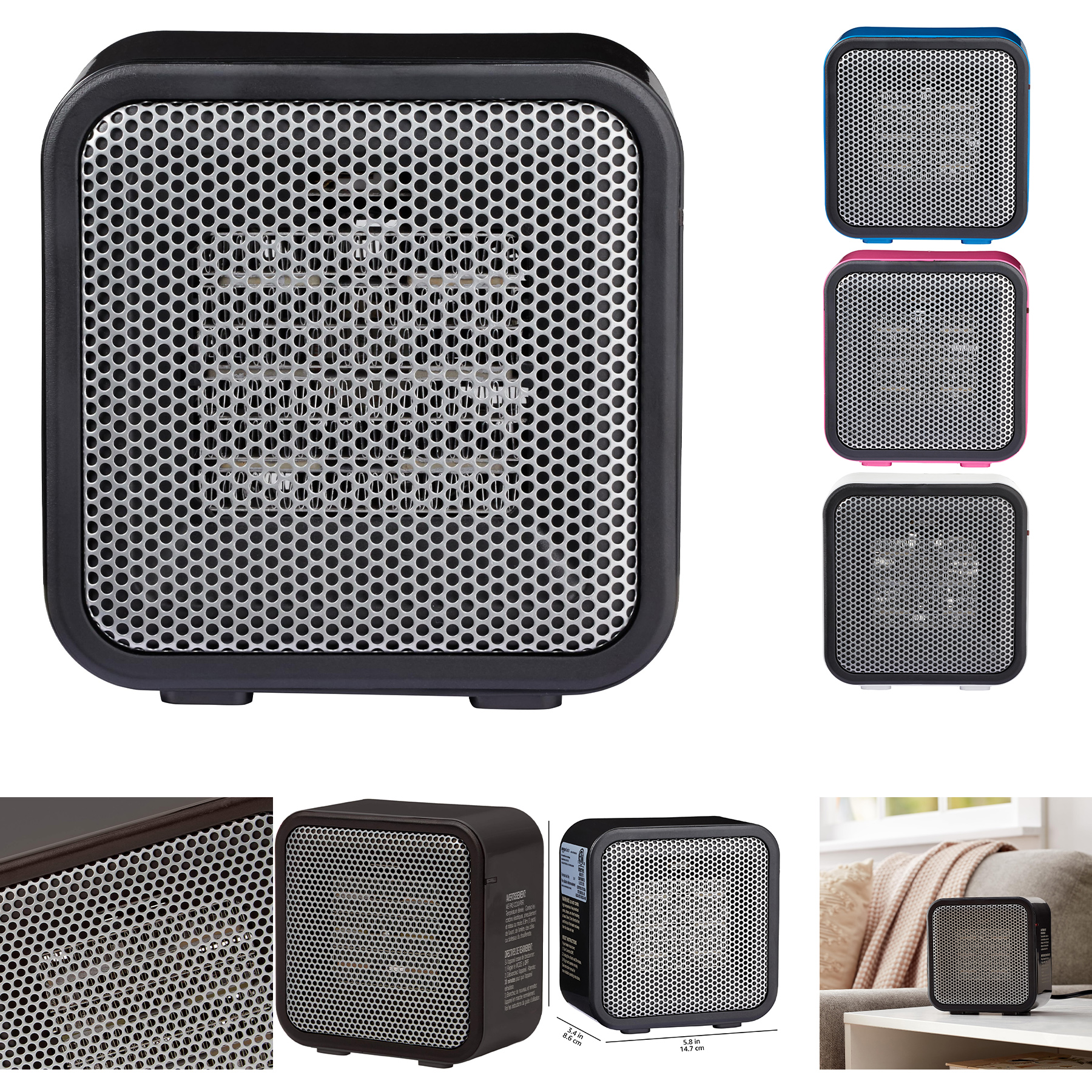 500-Watt Ceramic Small Space Personal Mini Heater 2