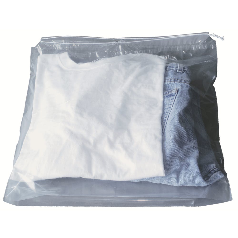 Plastic Drawstring Bags - Clear 18" x 20" 2