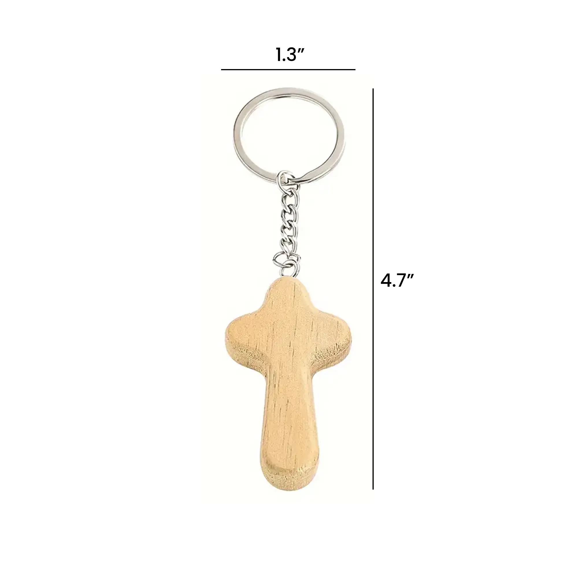 Wooden Cross Keychain 6