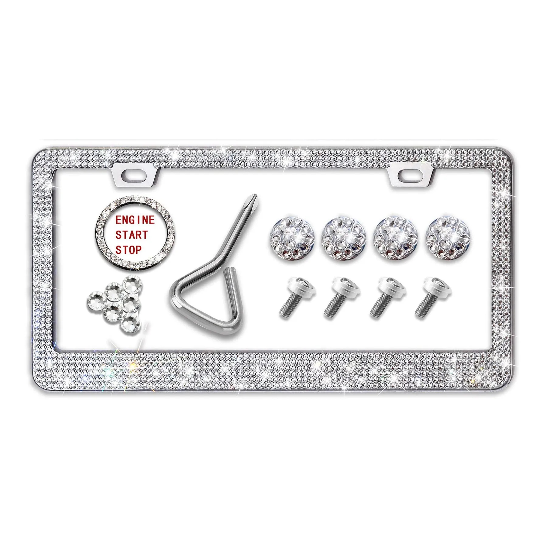Crystal Diamond License Plate Frame 2