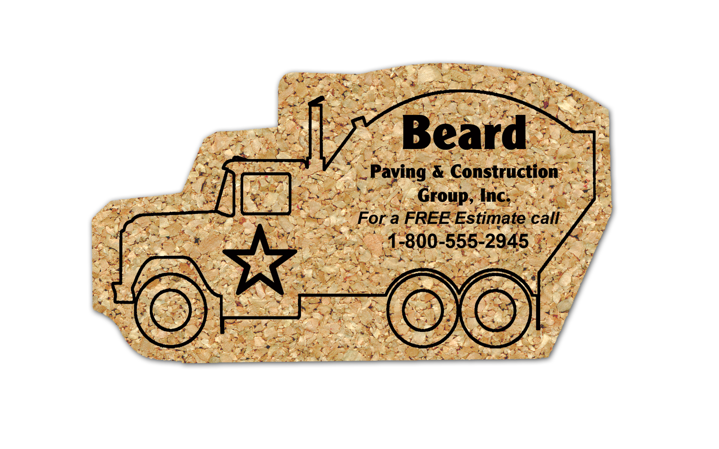 Cement Mixer Cork Coaster 3