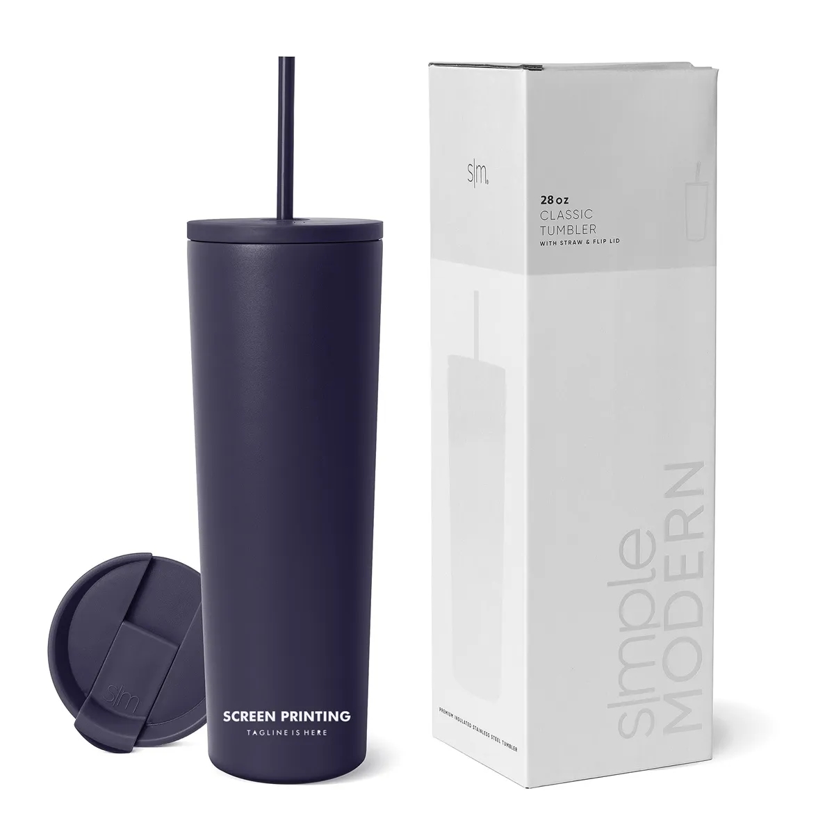 20 OZ  Stainless Steel Insulated Tumbler with Lid and Straw 2