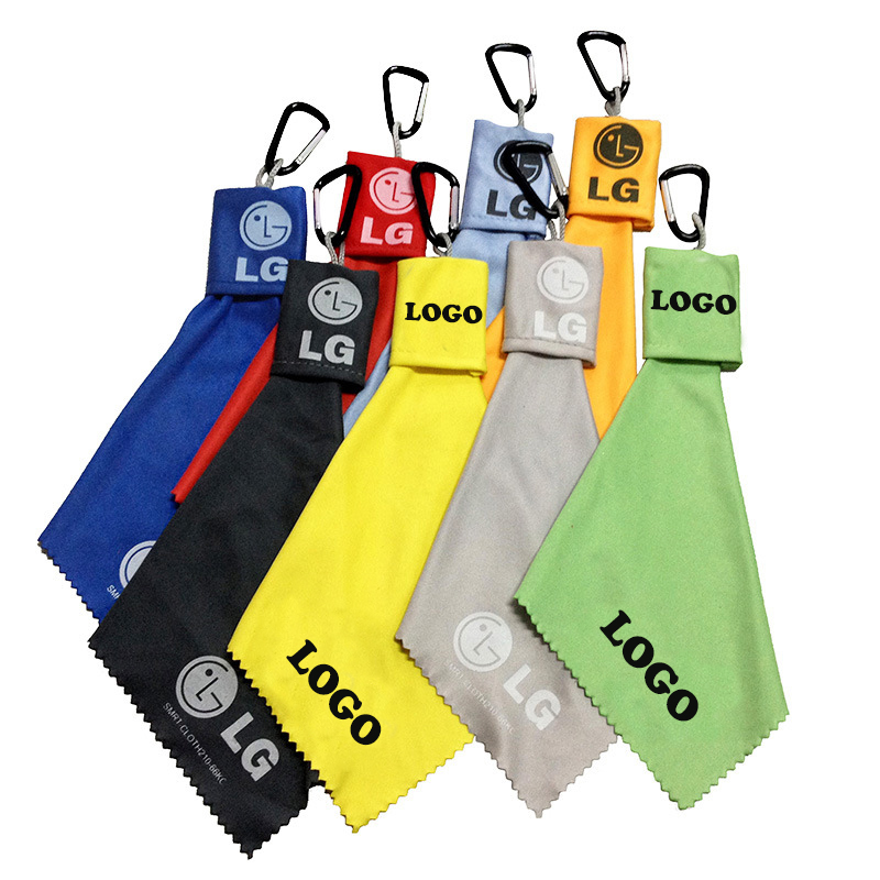 Microfiber Screen Lens Cleaning Cloth w/Carabinar 3