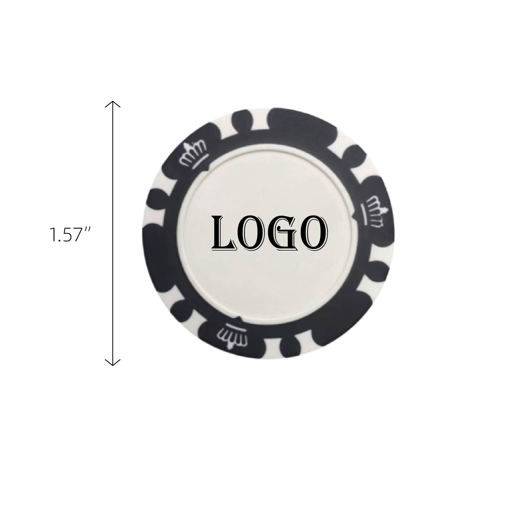 MOQ 20pcs Composite Clay Gaming Chips 3