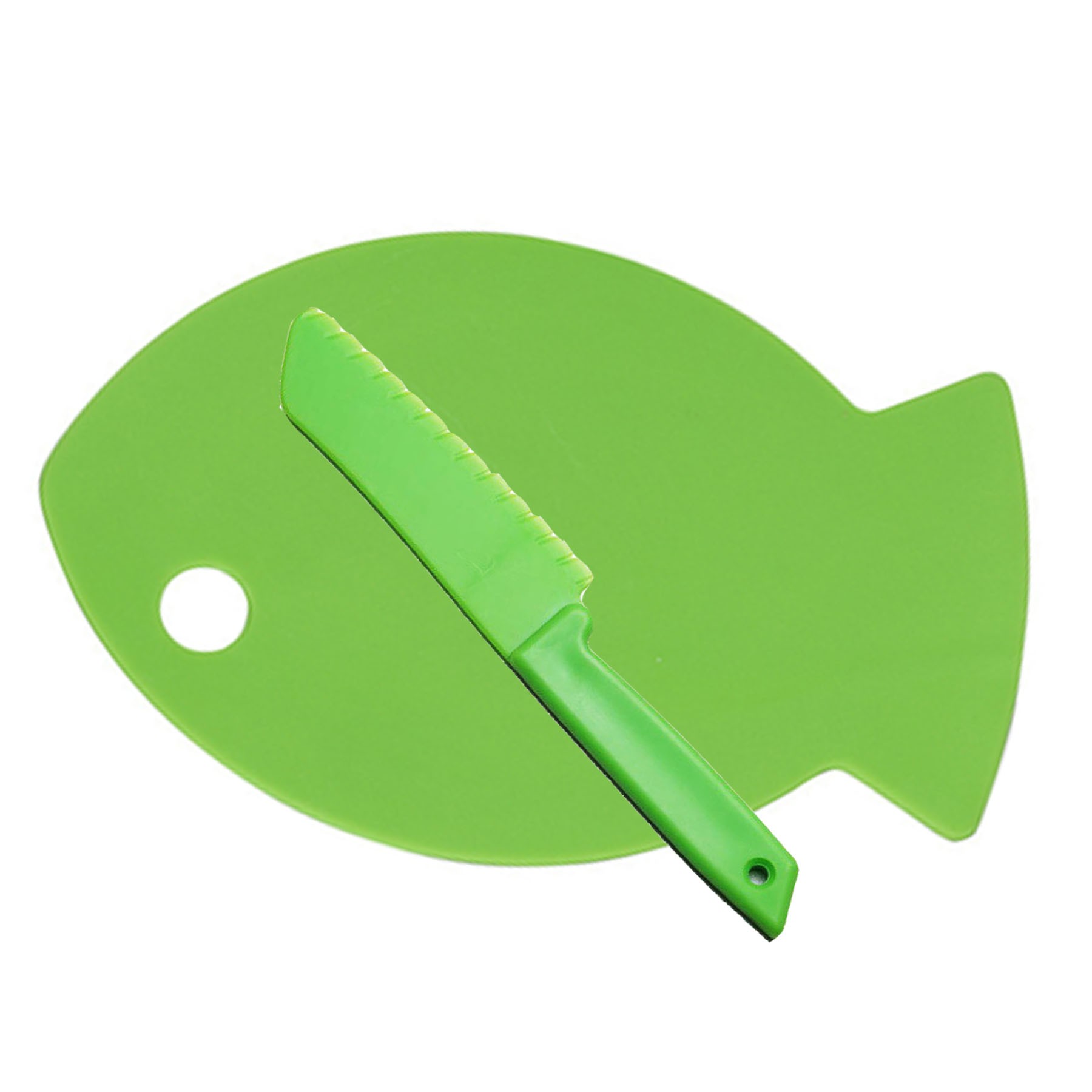 Kid Plastic Knife w/Cutting Board 2