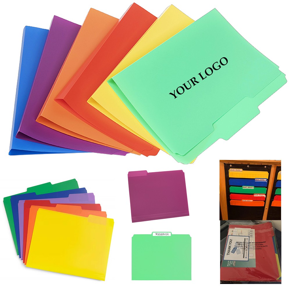 Plastic Colored File Folders - (6 Pack) 5