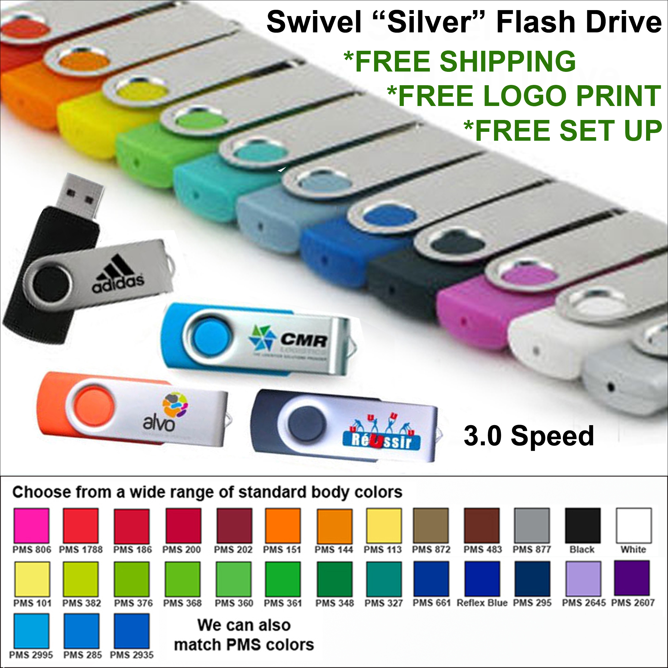 Swivel Silver Flash Drive 3.0 Speed- 64GB 1