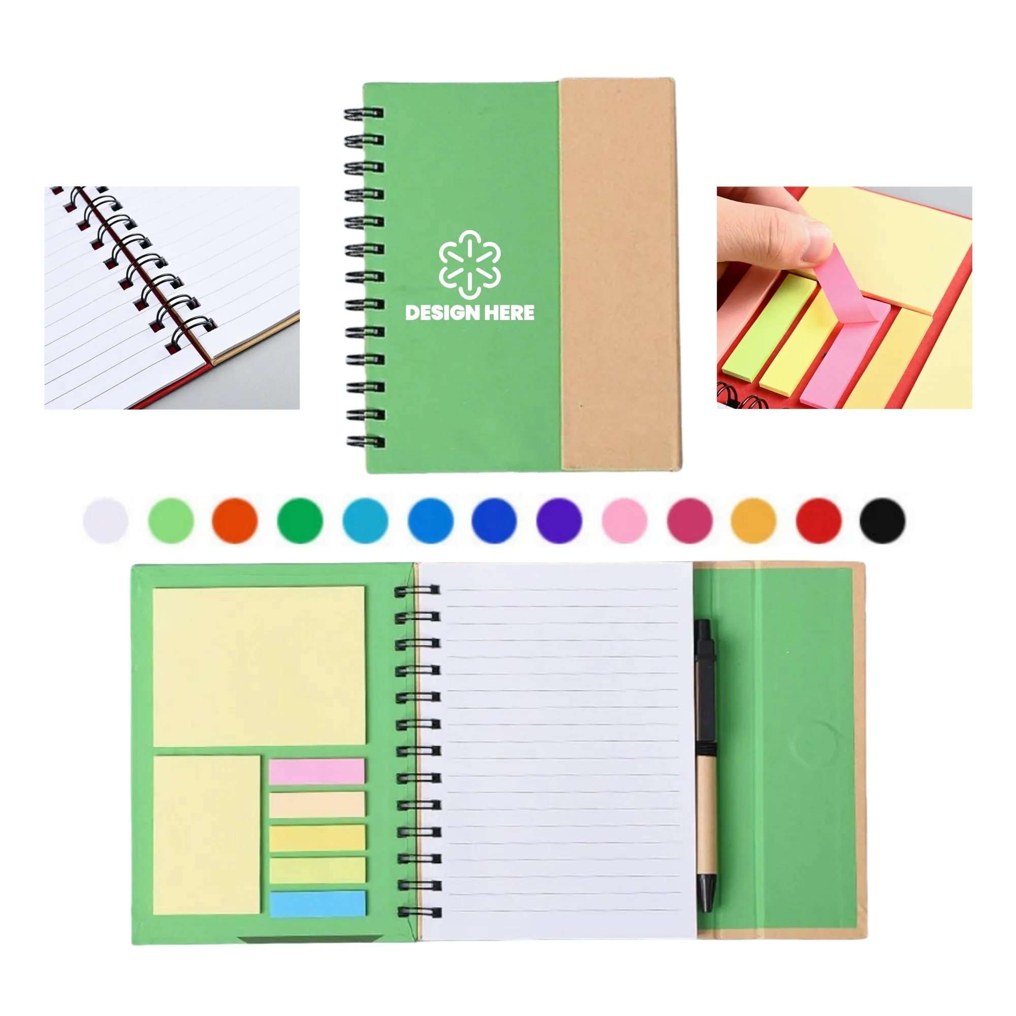 Magnetic Spiral Sticky Notebook 3