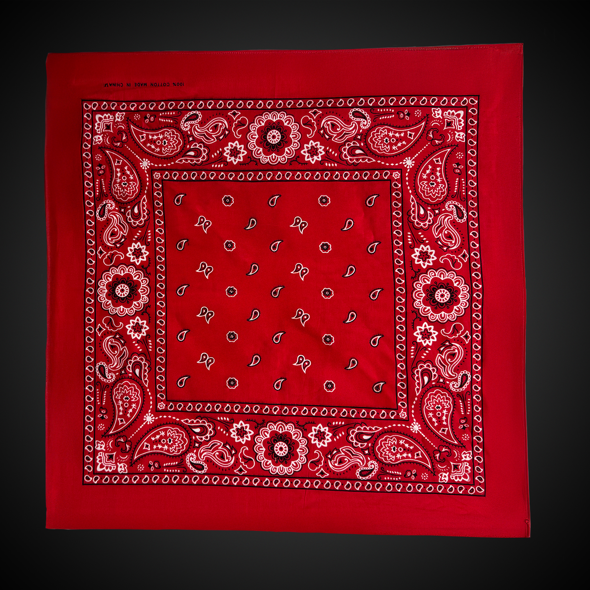 Red Cotton Bandana 22" x 22" 2