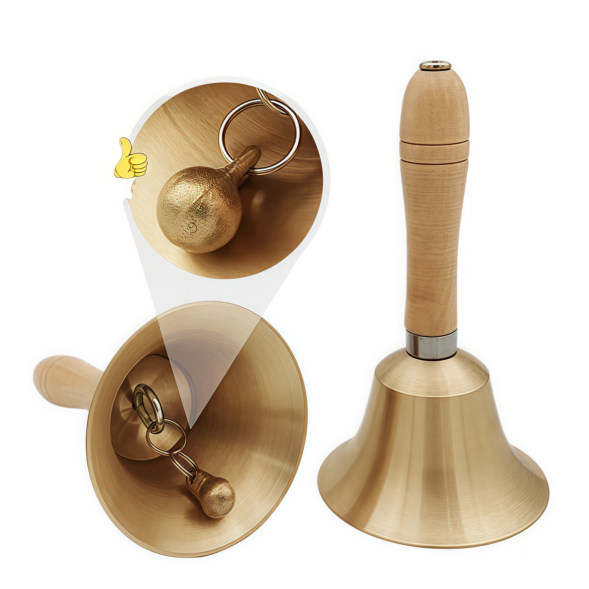 Extra Loud Solid Brass Call Bell 5