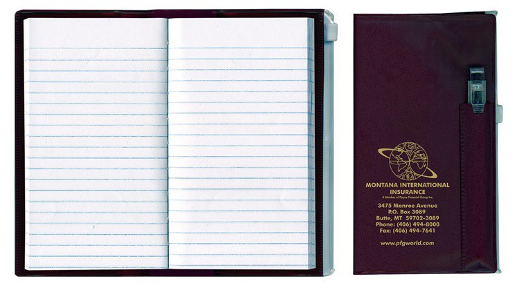 Tally Book Zip Back Planner w/ Clear Pen and Zip-Lock Pocket - Solid Color Cover 3