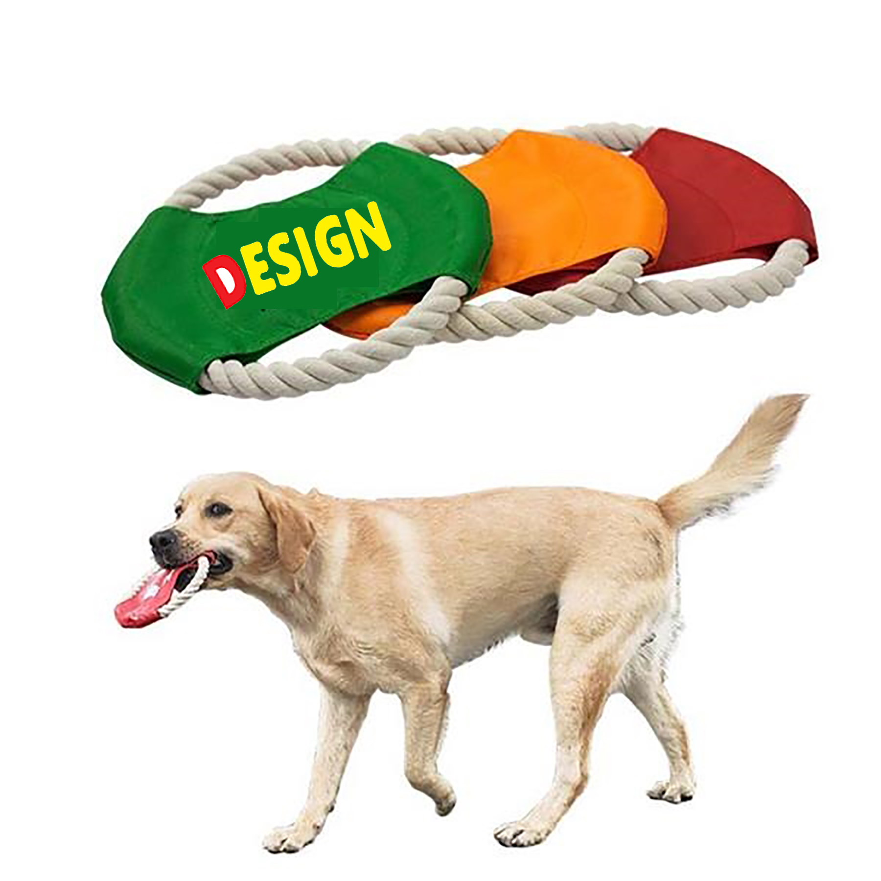 MOQ50Pcs Ring Cotton Rope Flying Disk For Dog Toys 1