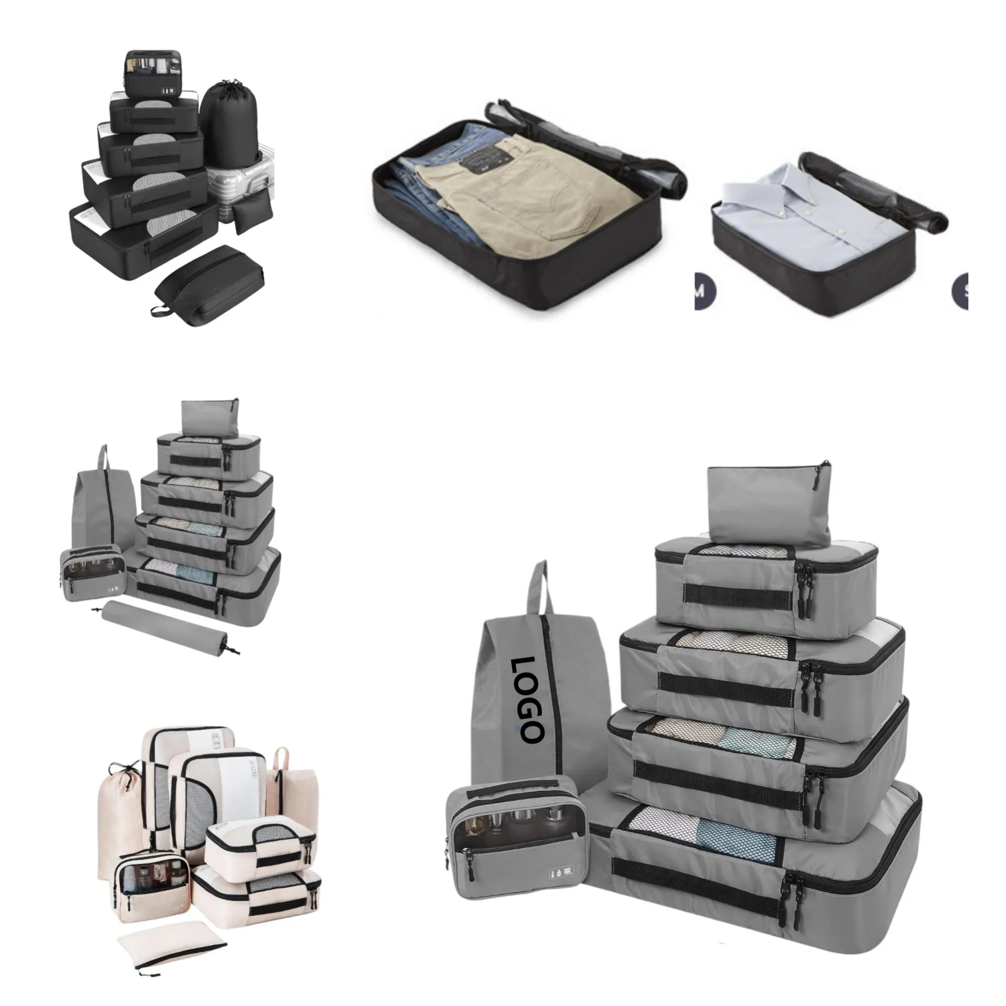 8-Piece Luggage Packing Cubes Set 6.7" x 8.7" x 3.5" 3