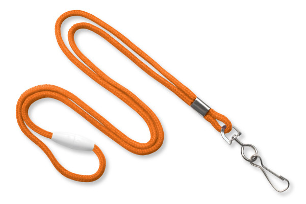 1/8" Breakaway Blank Lanyard w/Swivel Hook (Orange) 1