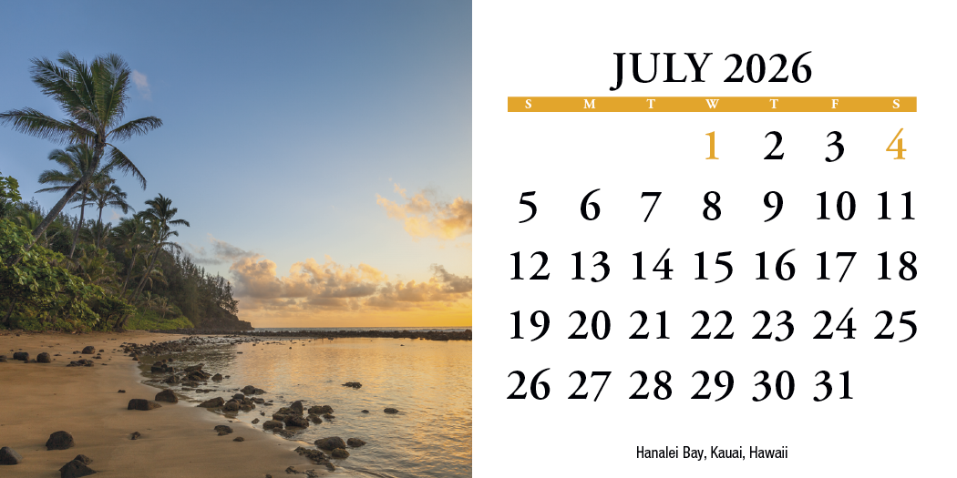 HotLine® Products Scenic America® Desk Tent Calendar 3