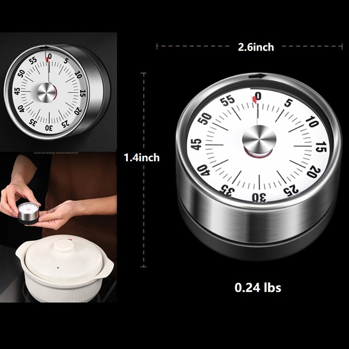 Magnetic Mechanical Kitchen Timer 3