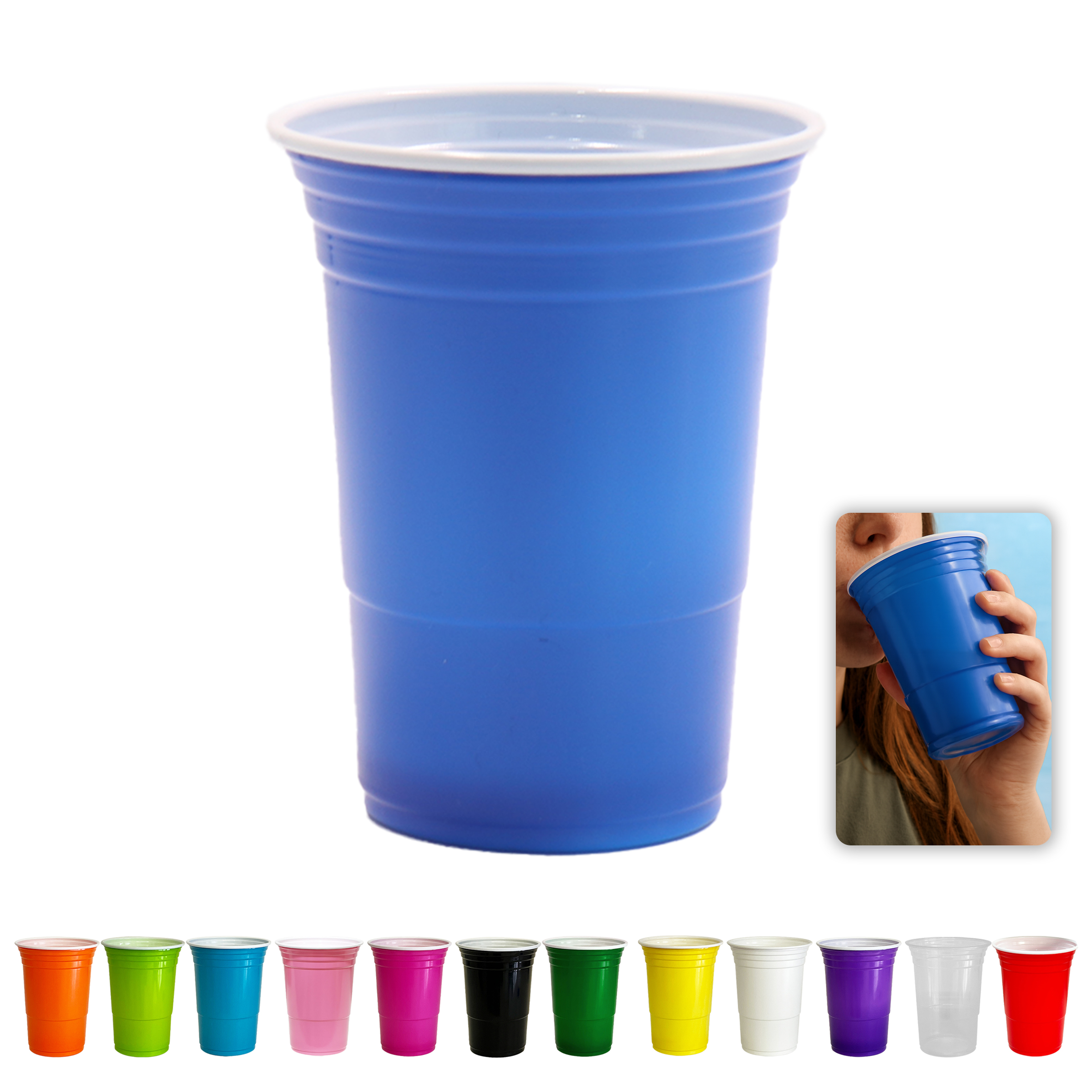 16oz Multi-Color Plastic Cup 7