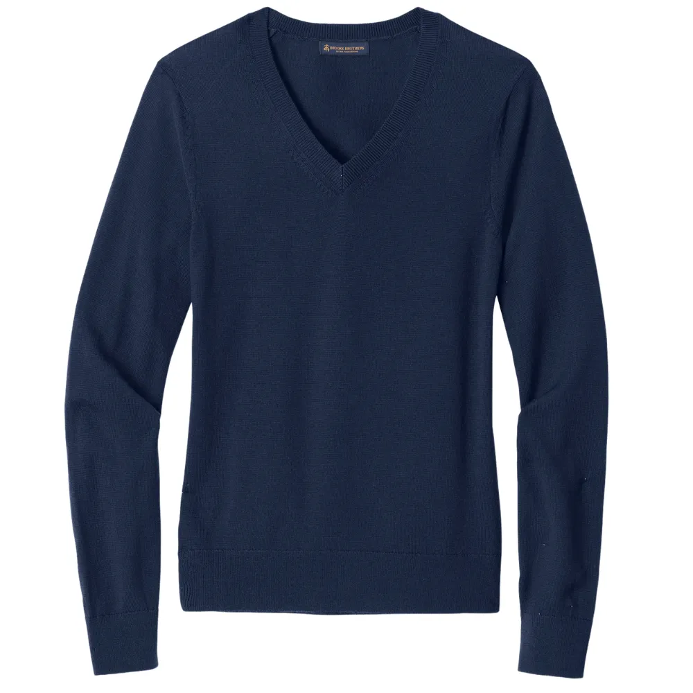 Brooks Brothers (R) Women's Washable Merino V-Neck Sweater 6