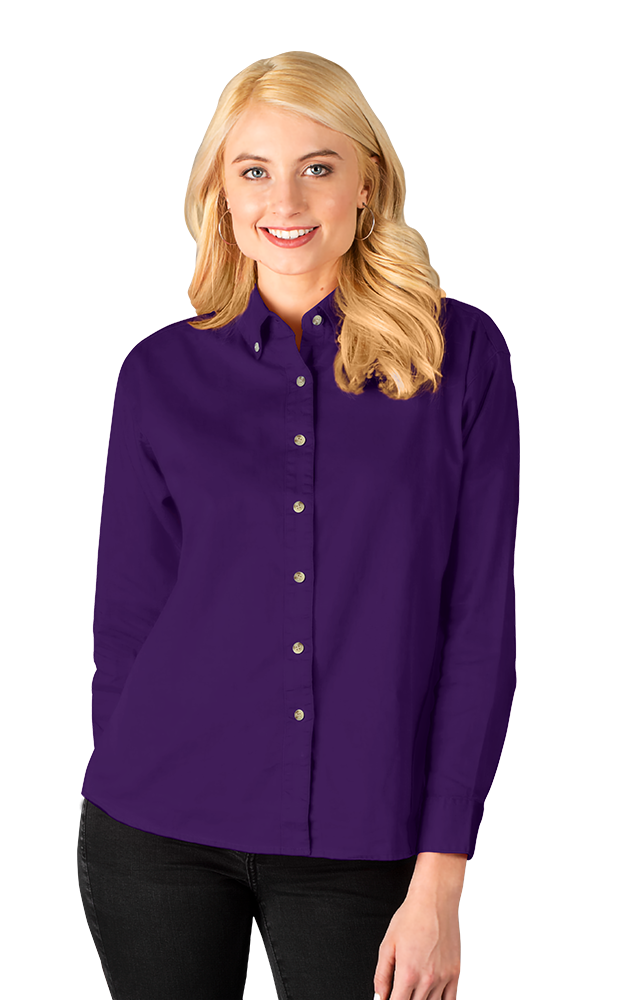 Ladies' L/S 100% Cotton Twill Shirt 16