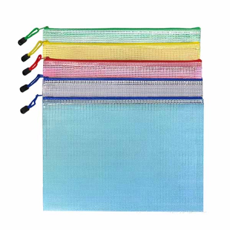 Zipper Pencil Pouch Plastic Zip File Bags 3