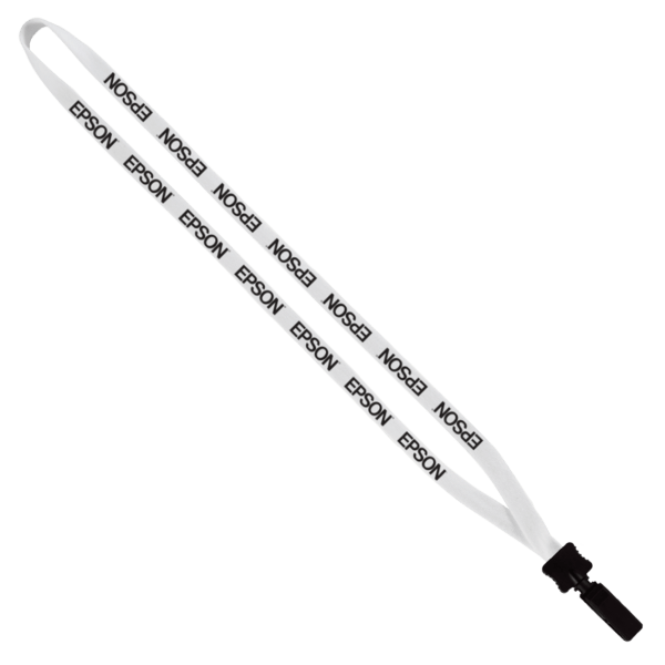 1/2" Cotton Lanyard with Plastic Clamshell & Bulldog Clip 7
