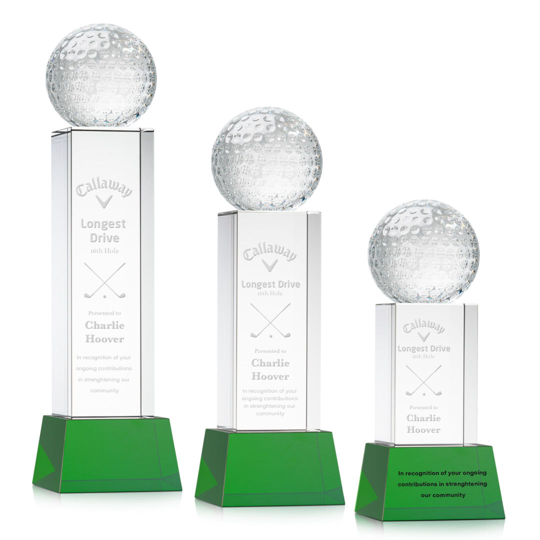 Golf Ball Award on Belcroft Base - Green