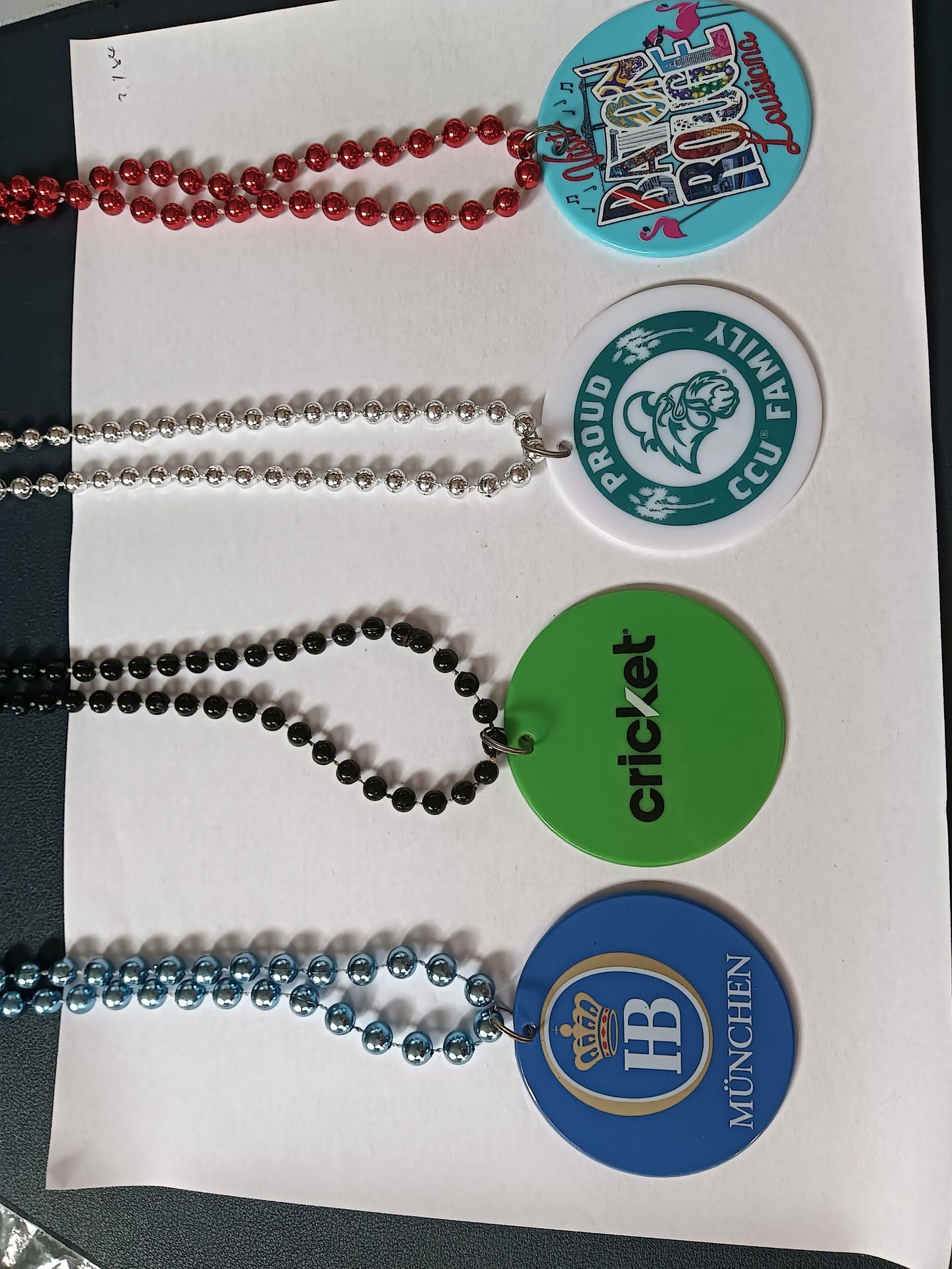 Custom Plastic Medallion Beads Necklace 6