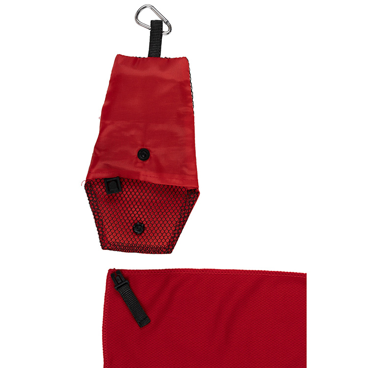 "Cool-n-Go" Full Size (12" x 32") Cooling Towel in Carabiner Pouch. 2
