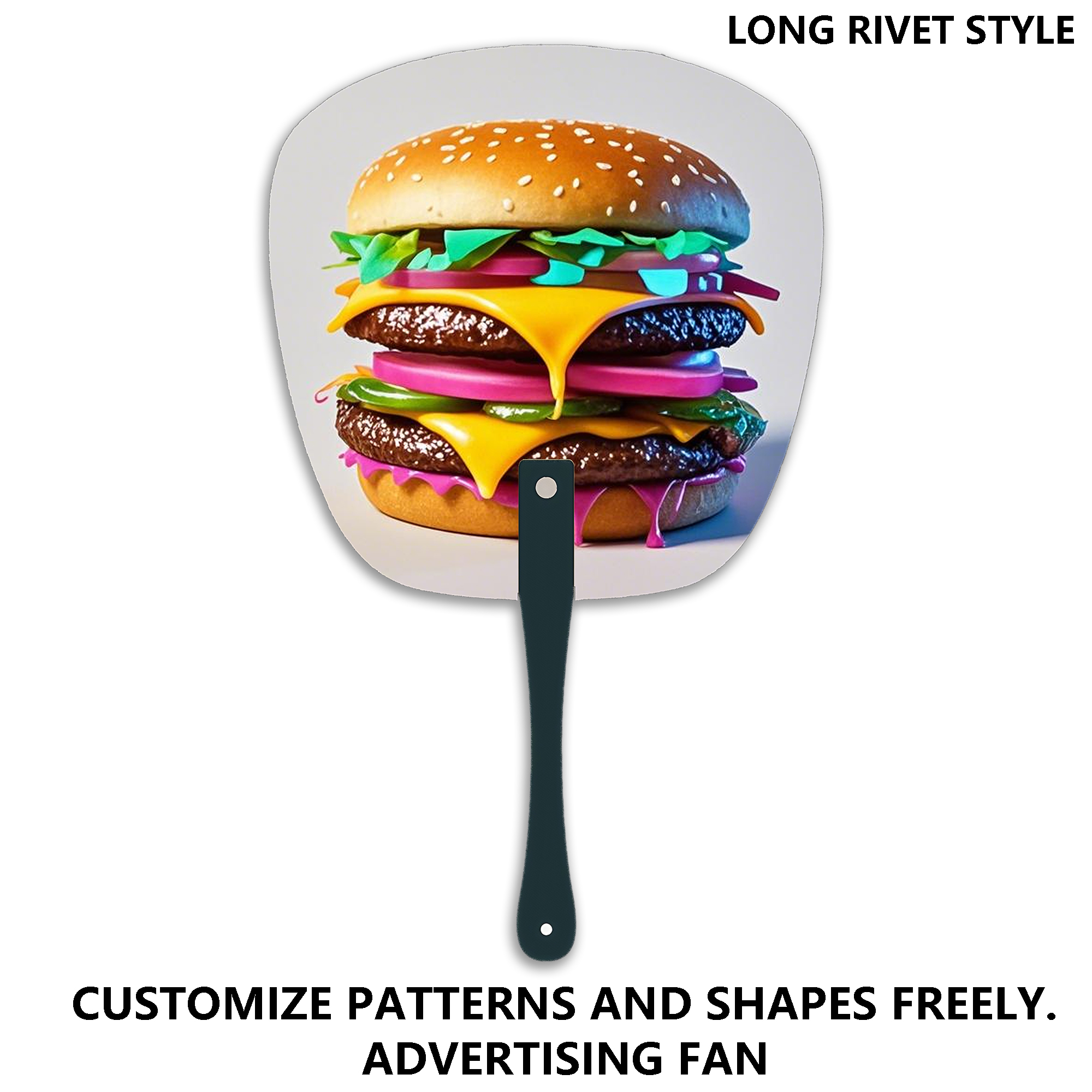 Customizable Plastic Advertising Fan - Add Logo/Image 2