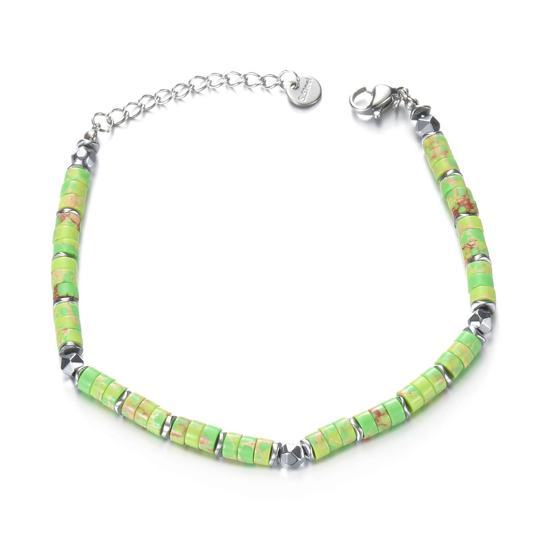 Stainless steel vintage dark green bracelet 3