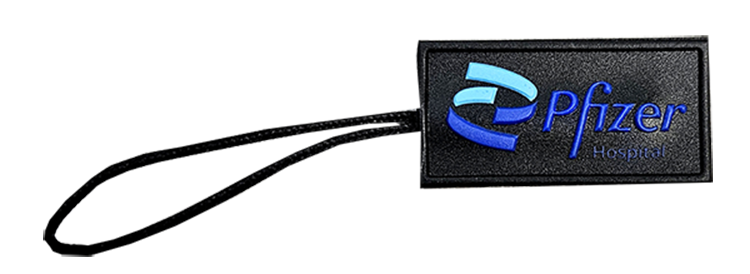 2D Custom Zipper Pull with cord 18