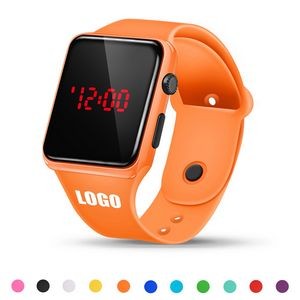 Sports Watch With Red Digital Square Dial Adjustable Band Detachable Design 20