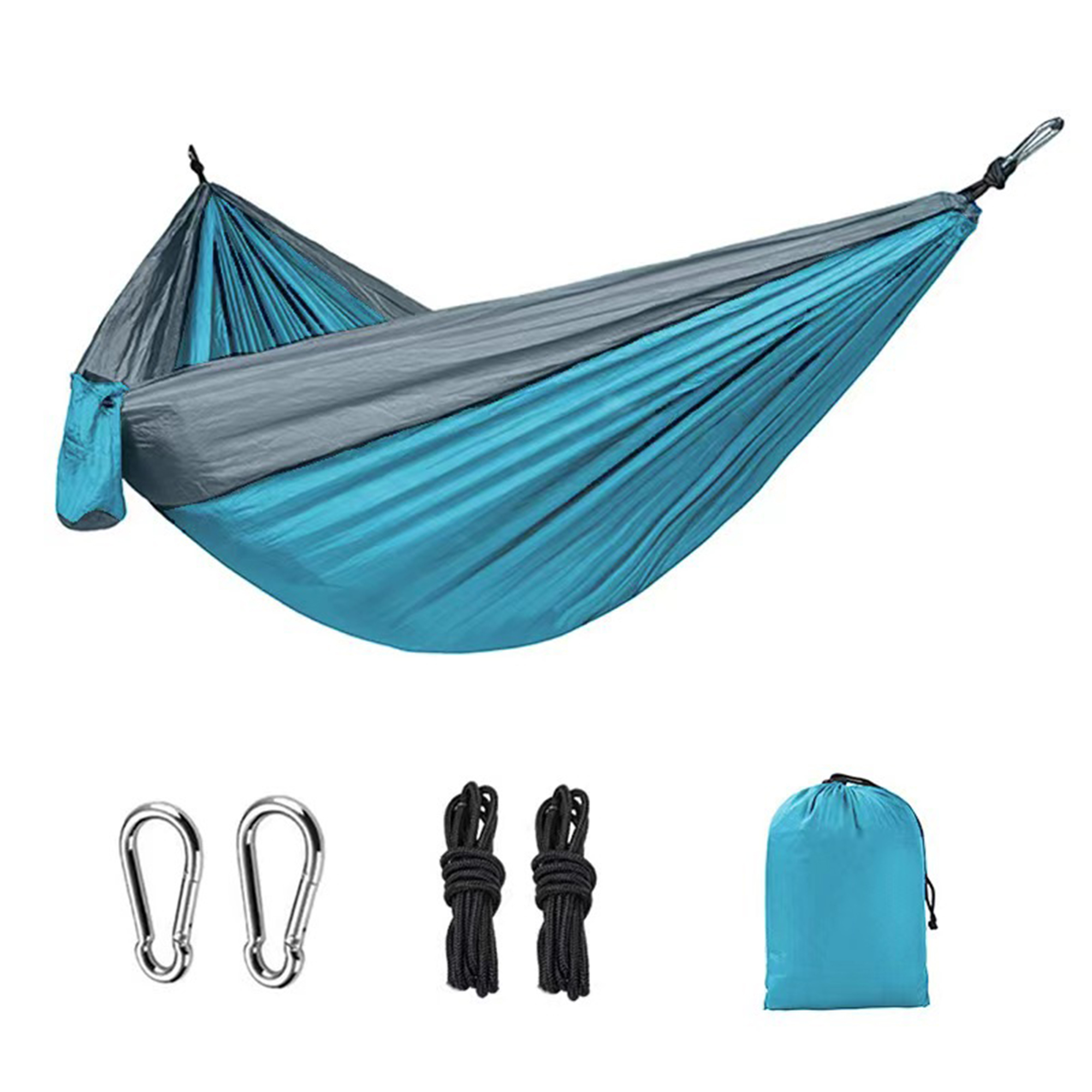 210T Nylon Portable Camping Hammock 106" Length x 55" Width 8