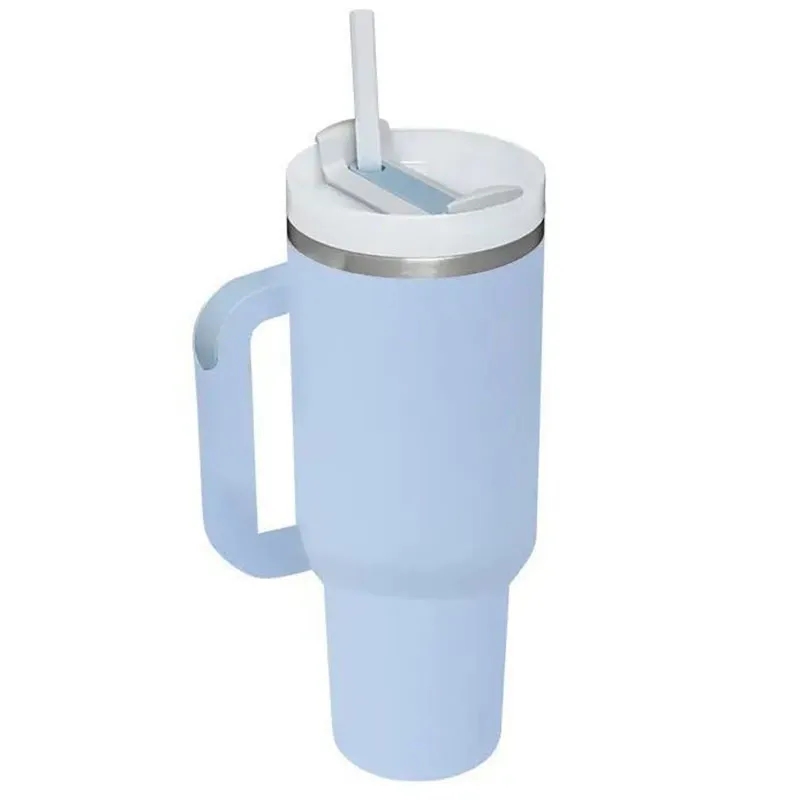 40oz Tumbler With Handle and Straw Lid 2