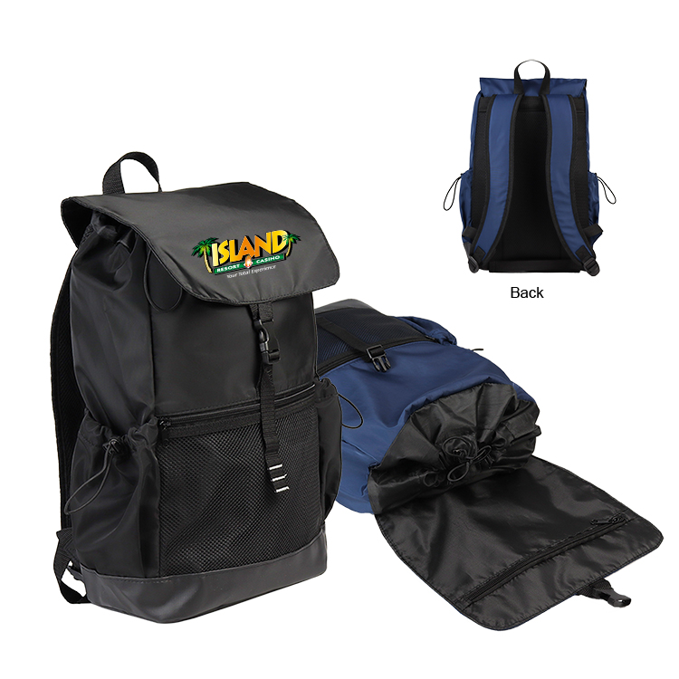 100% Polyester Travel Padded Cinch Top Backpack 1