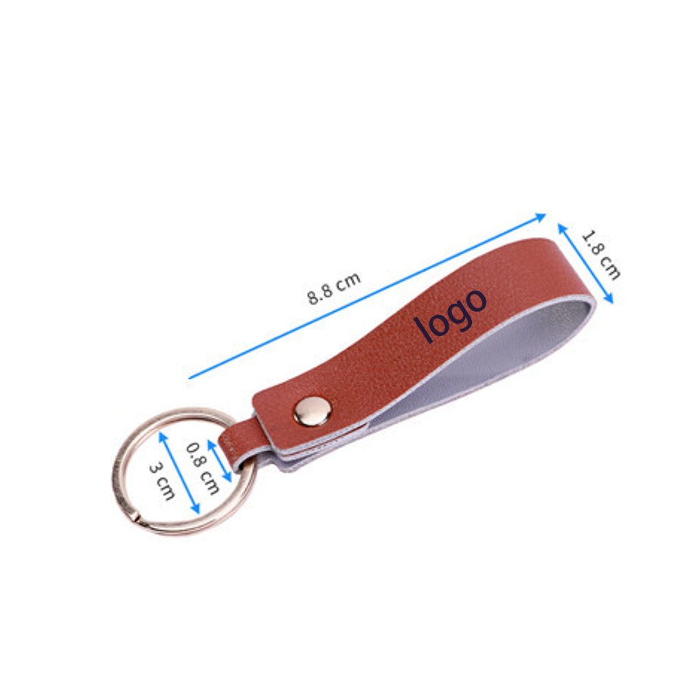 Silkscreen PU Leather Keychain 2