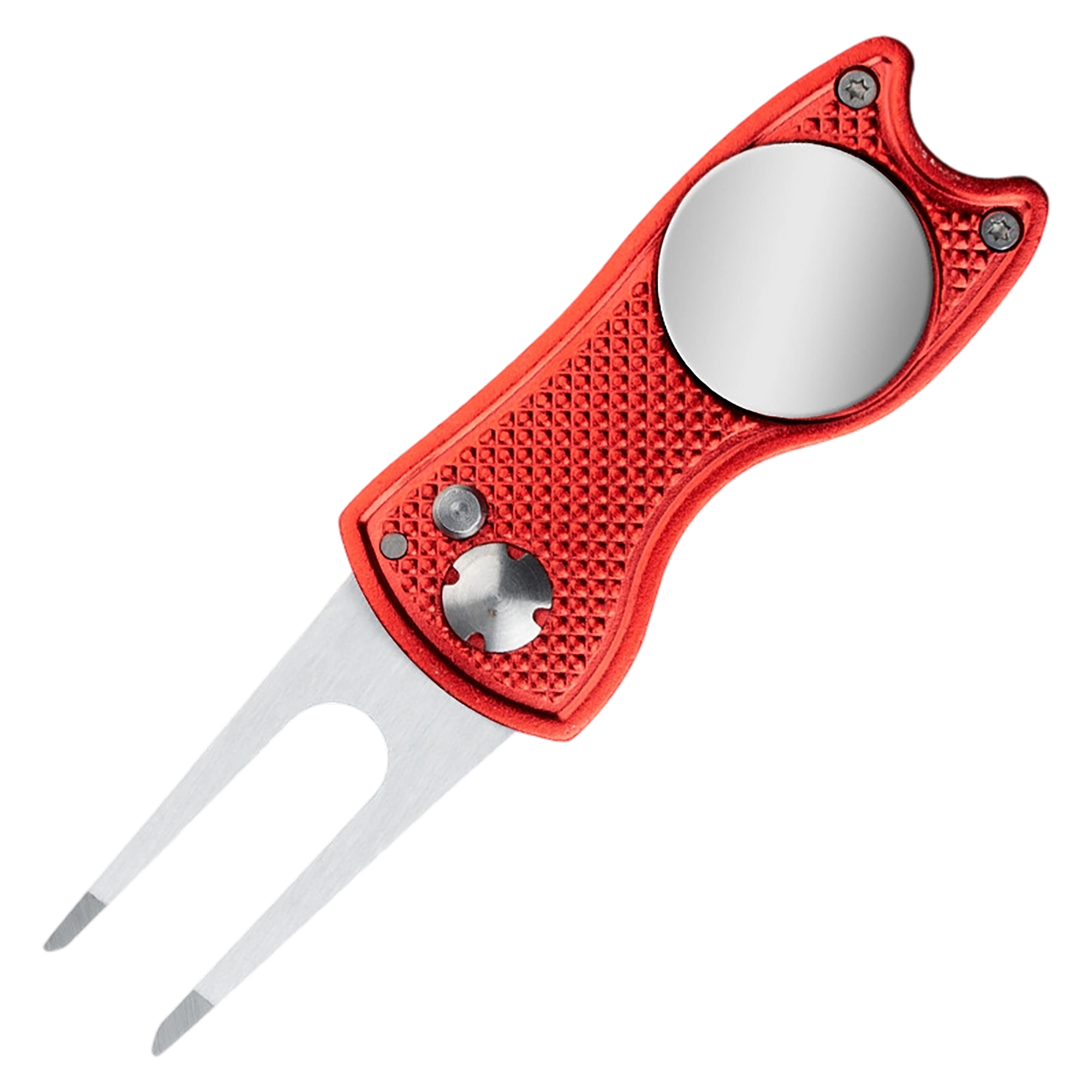 Alloy Foldable Golf Divot Repair Tool With Magnetic Ball Marker 3