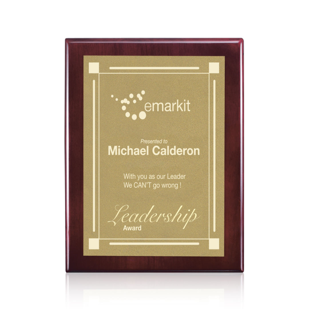 Oakleigh/Warden Plaque - Rosewood Finish 4