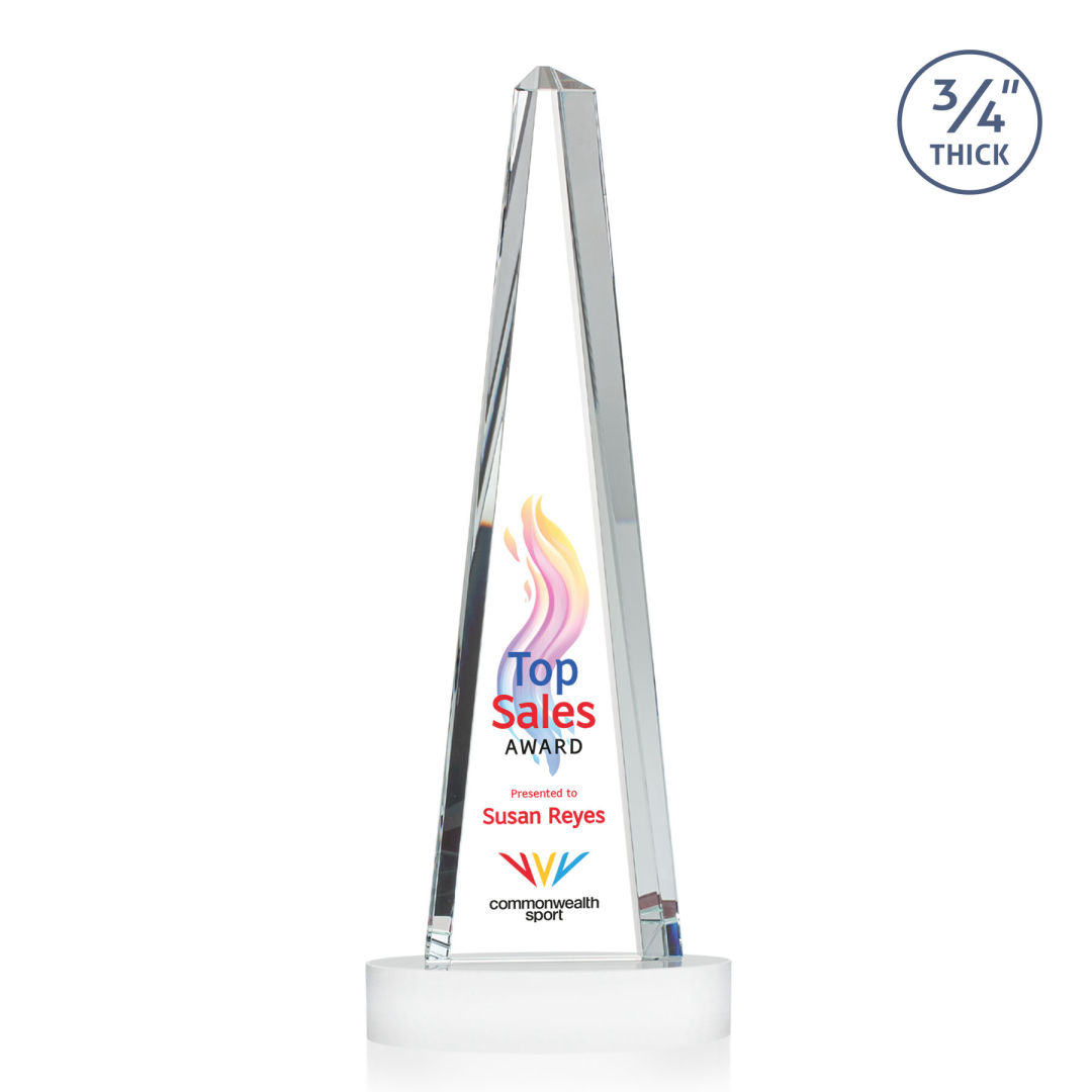 Majestic Tower VividPrint™ Award on Alberton Base - White 2