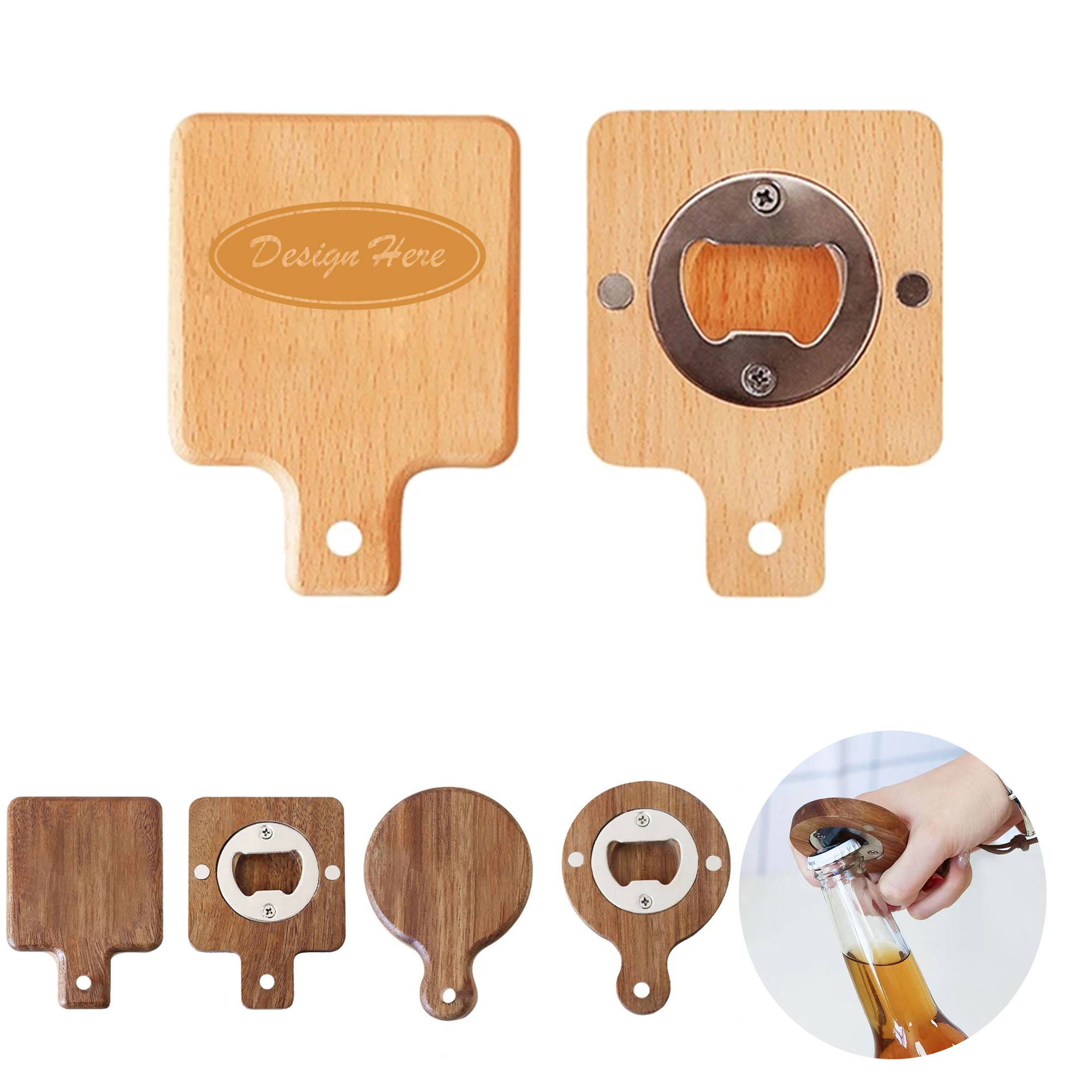 Bottle Opener with Magnetic Attachment for Fridge 1