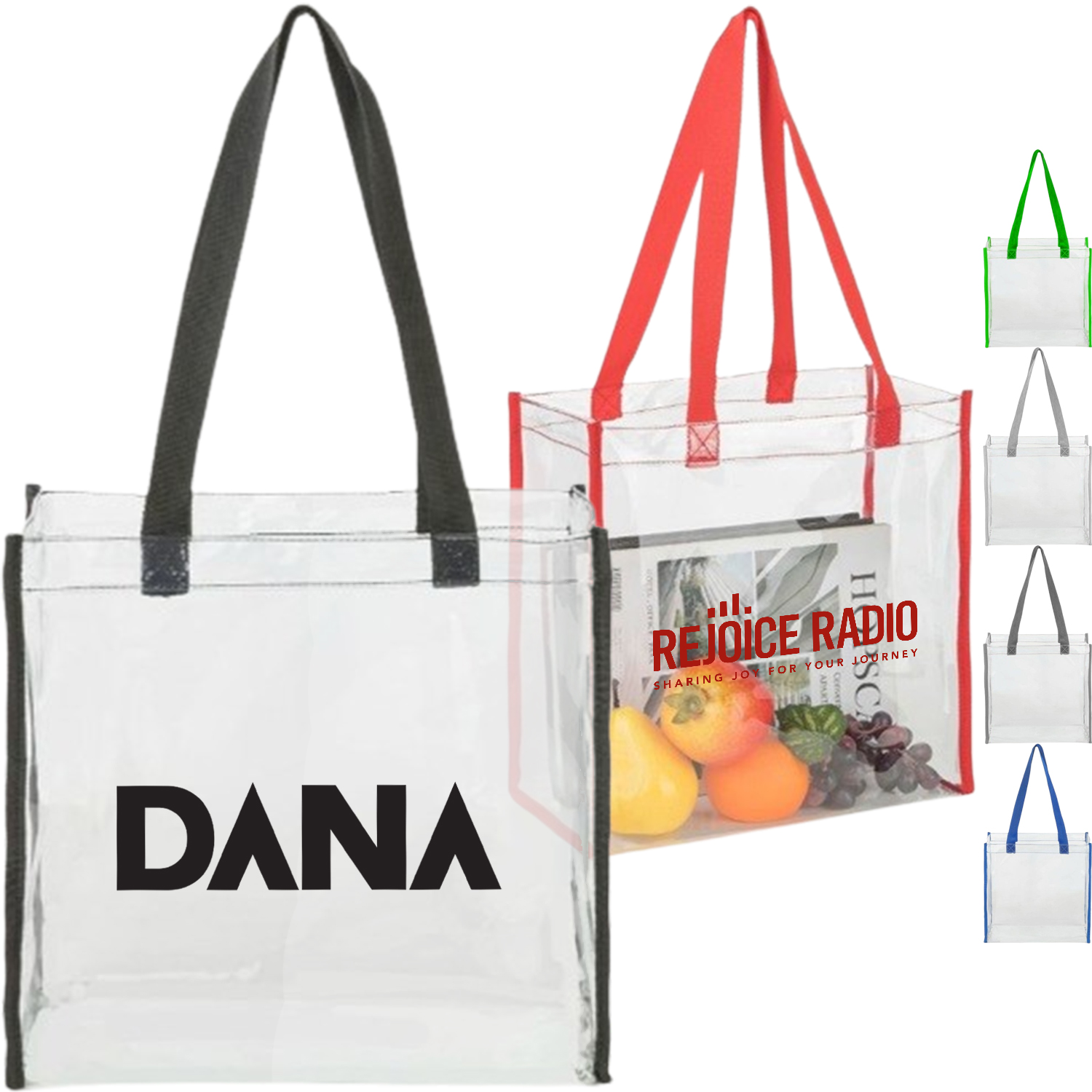 Clear PVC Transparent Stadium Approved Tote Bag 3