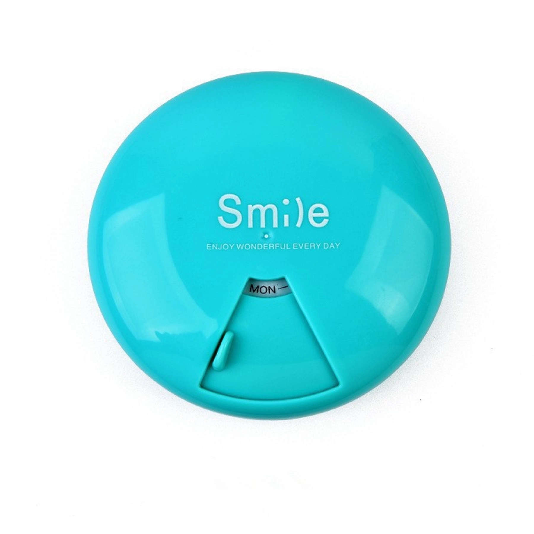 Round Shaped 7 Compartments Rotate Pill Box 4
